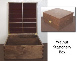 Walnut Stationery Box